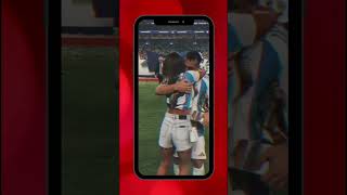 El festejo de Lautaro Martínez y Agustina Gandolfo 🤩🇦🇷copaamerica argentina🇦🇷 shorts [upl. by Bron]