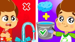 Lets SAVE WATER  Cartoons for Kids  SuperZoo [upl. by Nospmas]