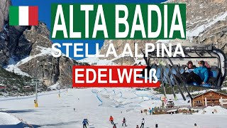 Alta Badia  Skifahren im Valle Stella Alpina – Edelweiß  2024 [upl. by Julianne1]