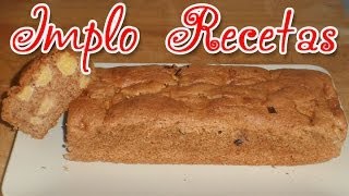 Bizcocho de Manzana y Canela  Implo Recetas [upl. by Emolas789]