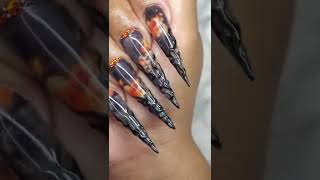 EASY HALLOWEEN NAIL ART 🎃  Builder Gel Nails Tutorial  LGNPro shorts [upl. by Buehrer]