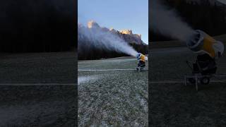 Artificial snow making process Colfosco alta badia Dolomites [upl. by Carolina182]