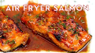 The Easiest Air Fryer Honey Glazed Salmon Recipe [upl. by Nnahtebazile]