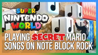 Playing Secret Mario Songs on Note Block Rock at Super Nintendo World [upl. by Palla]