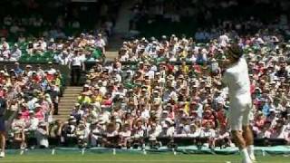 Federer  Karlovic  Wimbledon 2009  Warm up [upl. by Omlesna988]