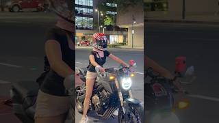 5’1💁‍♀️  SOUNDS  HONDA CB650R 2024 bikelife ladyrider honda cb650r [upl. by Yecnahc136]