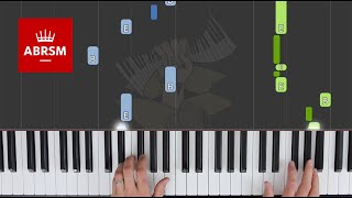 Minuet in A  ABRSM Piano Grade 2 2021 amp 2022 A2  Synthesia Piano tutorial [upl. by Yrok]