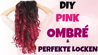 DIY PINK OMBRÉ HAIR 🌺 PERFEKTE LOCKEN GANZ EINFACH  VERLOSUNG  KINDOFROSY [upl. by Aubine]