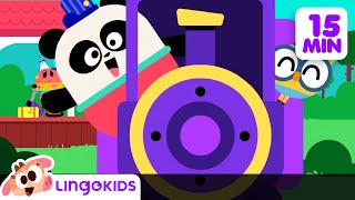 ABC TRAIN SONG 🚂  More vehicle songs for kids  Lingokids [upl. by Petersen]