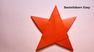 Wie man OrigamiPapiersterne herstellt  Bastelideen Easy [upl. by Anaeg]