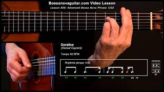 Doralice  Bossa Nova Guitar Lesson 20 Advanced Phrase 1232 [upl. by Shina]