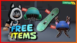 New FREE LIMITED UGC items 🤩😍😱 How to get FREE UGC LIMITED ITEMS Snowboard on ROBLOX  Roblox [upl. by Laamaj]