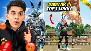 One Tap God🥶Raistar Bhai in Top 1 Lobby💀What Happens Next [upl. by Rabka]