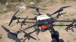 DJI Agras T16 DRONE İLE TARIMSAL İLAÇLAMA  Agricultural Spraying Drone Smart Agricultural Drone [upl. by Ledba251]