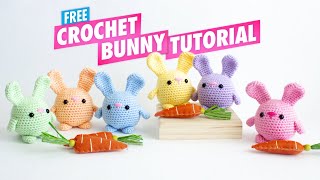 Easy Chubby Bunny Crochet Tutorial  Free Beginner Amigurumi Pattern [upl. by Yusem]