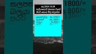 මේ මිල ගණන් නම් බලන්නම ඕනි 20241029 fish price list fish fishprice marketprice peliyagoda [upl. by Dumm604]