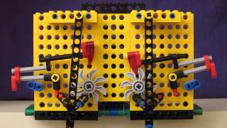 Lego Coupled Galileos Clock Escapement [upl. by Hareenum260]