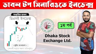 ডাবল টপ সিনারিওতে ইনডেক্স । Dhaka Stock Market । Stock Discussion [upl. by Asor]