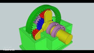 Système dEngrenage le Train Epicycloidal reducteurشرح [upl. by Aillil]
