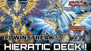 HIERATIC Deck   110 Winstreak  YuGiOh  Duel Links [upl. by Sirtaeb]