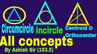 GEOMETRY CENTERS CIRCUMCENTERINCENTERCENTROIDORTHOCENTER ALL CONCEPTS IN 1 VIDEO FOR SSC II BANK [upl. by Armillas]