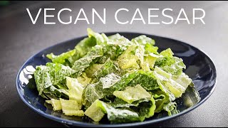 BEST vegan Caesar Salad Dressing Recipe EVER [upl. by Naginnarb]