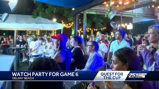 Fans cheer on Florida Panthers in Game 6 in Delray Beach [upl. by Akimik]