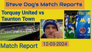 Torquay United vs Taunton Town Match Report [upl. by Leuname869]