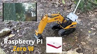 fast video streaming with raspberry pi robotics raspberrypi excavator [upl. by Key]