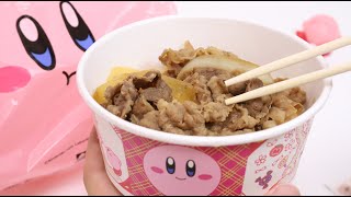 Kirby Yoshinoya Beef Bowl Kirby is so Cute [upl. by Xxam922]