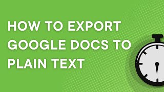 Google Docs Tutorial Export Google Docs to plain text txt WindowsmacOSChromebook 2022 [upl. by Ettennad]