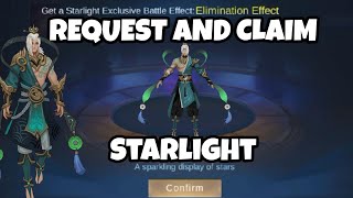 HOW TO REQUEST AND CLAIM STARLIGHT  Sisa Canicula mlbb mobilelegends starlight ml [upl. by Faustus]