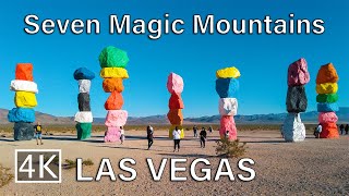 4K Seven Magic Mountains  Las Vegas  Walking Tour [upl. by Ainesej497]