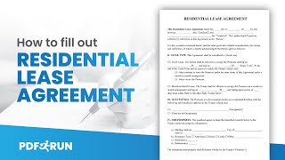 How to Fill Out Residential Lease Agreement Online  PDFRun [upl. by Eelyk]