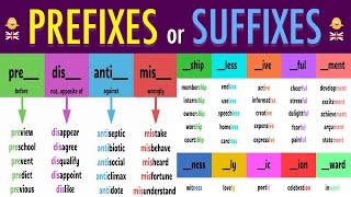 100 PREFIX and SUFFIX Words Used in Daily Conversation [upl. by Rednasxela]