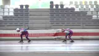 Bochten techniek schaatsen slowmotion Sjoerd de Vries Jesper Hospes [upl. by Gorton521]