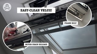 Cleaning a Velux window the easy way  motorised or manual [upl. by Jaymee]