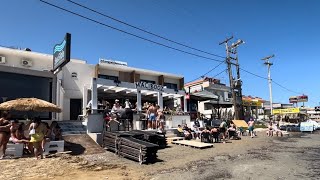 Beach walk kalamaki to laganas Zante Greece whats open and how busy is it  beach travel fun [upl. by Azarcon]