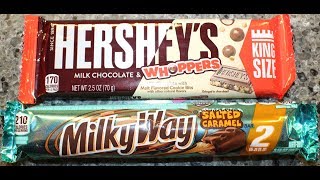 Hershey’s Milk Chocolate amp Whoppers and Salted Caramel Milky Way Bar Review [upl. by Tessy298]