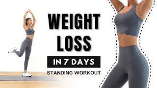 WEIGHT LOSS in 7 DAYS🔥40MIN Full Body Fat Burn  Arm Back Leg Abs  Standing Only [upl. by Bethesda]