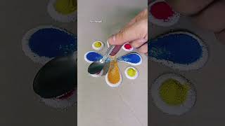 Simple Rangoli  Satisfying Rangoli  Easy Rangoli Tips  ASMR rangoli satisfying asmr [upl. by Doralin]