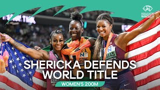 Shericka Jackson 🇯🇲 storms to championship record  World Athletics Championships Budapest 23 [upl. by Whitson]