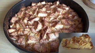 Versunkener Apfelkuchen  Rezept  Tutorial [upl. by Baxie]