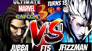 Jubba VS Jfizzman FT5  UMVC3 TURNS 13 INTENSE SET [upl. by Anaehr]