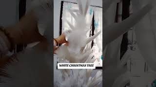 Decorating and unboxing our White Christmas Tree 🎄 [upl. by Cleodell285]