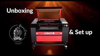 Omtech Laser Unboxing amp initial set up AF2820 60W [upl. by Arehahs]