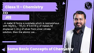 A metal M forms a sulphate which is isomorphous with MgSO4· 7 H2O If 06538 g of metals M d [upl. by Yanehs]