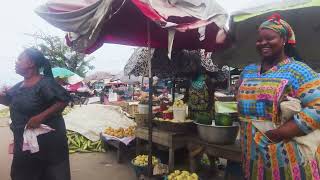 AFRICAN CITY STREETS AND COMMUNITY MARKET AGBOGBLOSHIE GHANA ACCRA [upl. by Lleynad820]