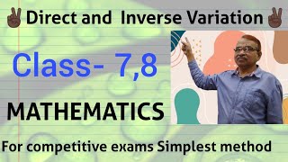 Direct variation and inverse variation Class 78 maths by Lakhami Chandra sir [upl. by Eugenius593]