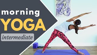 Morning Yoga Flow  Full Body Vinyasa Workout  Intermediate  Gayatri Yoga [upl. by Ainegue573]